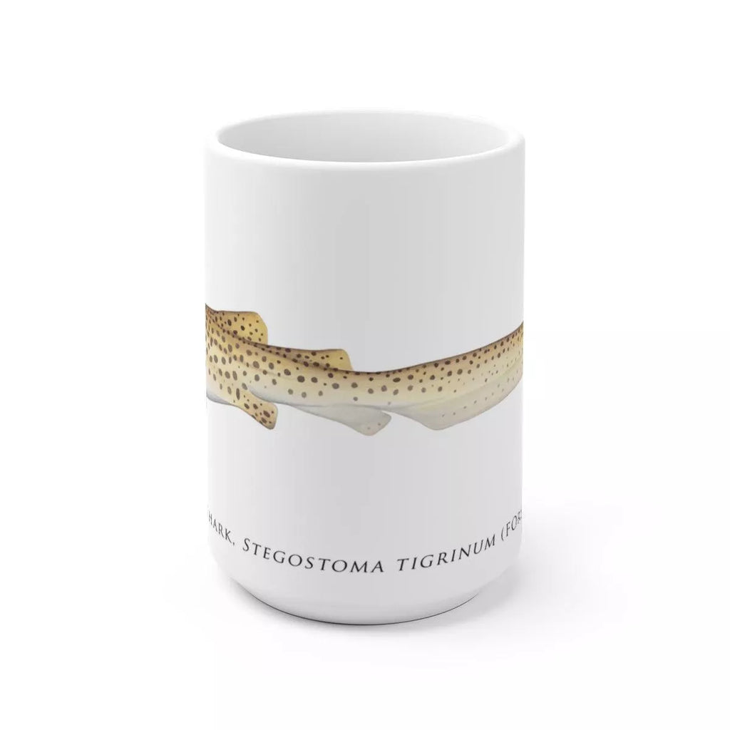 Leopard Shark Mug-Stick Figure Fish Illustration