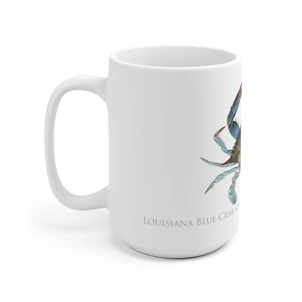 Louisiana Blue Crab Mug-Stick Figure Fish Illustration