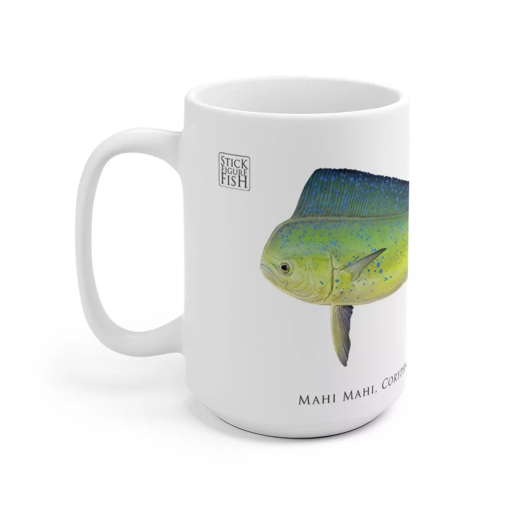 Mahi Mahi Mug-Stick Figure Fish Illustration