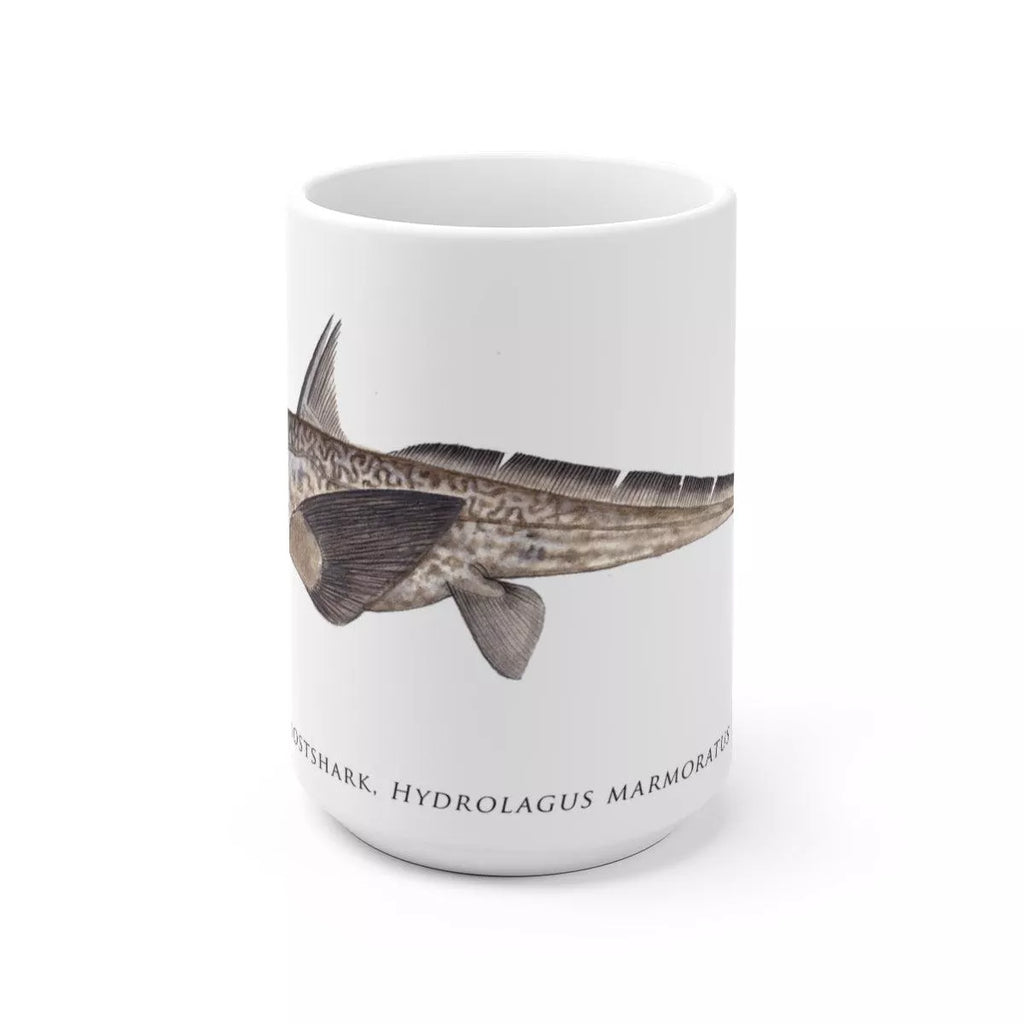 Marbled Ghostshark Mug-Stick Figure Fish Illustration
