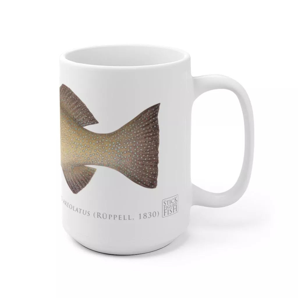 Passionfruit Coral Trout Mug-Stick Figure Fish Illustration