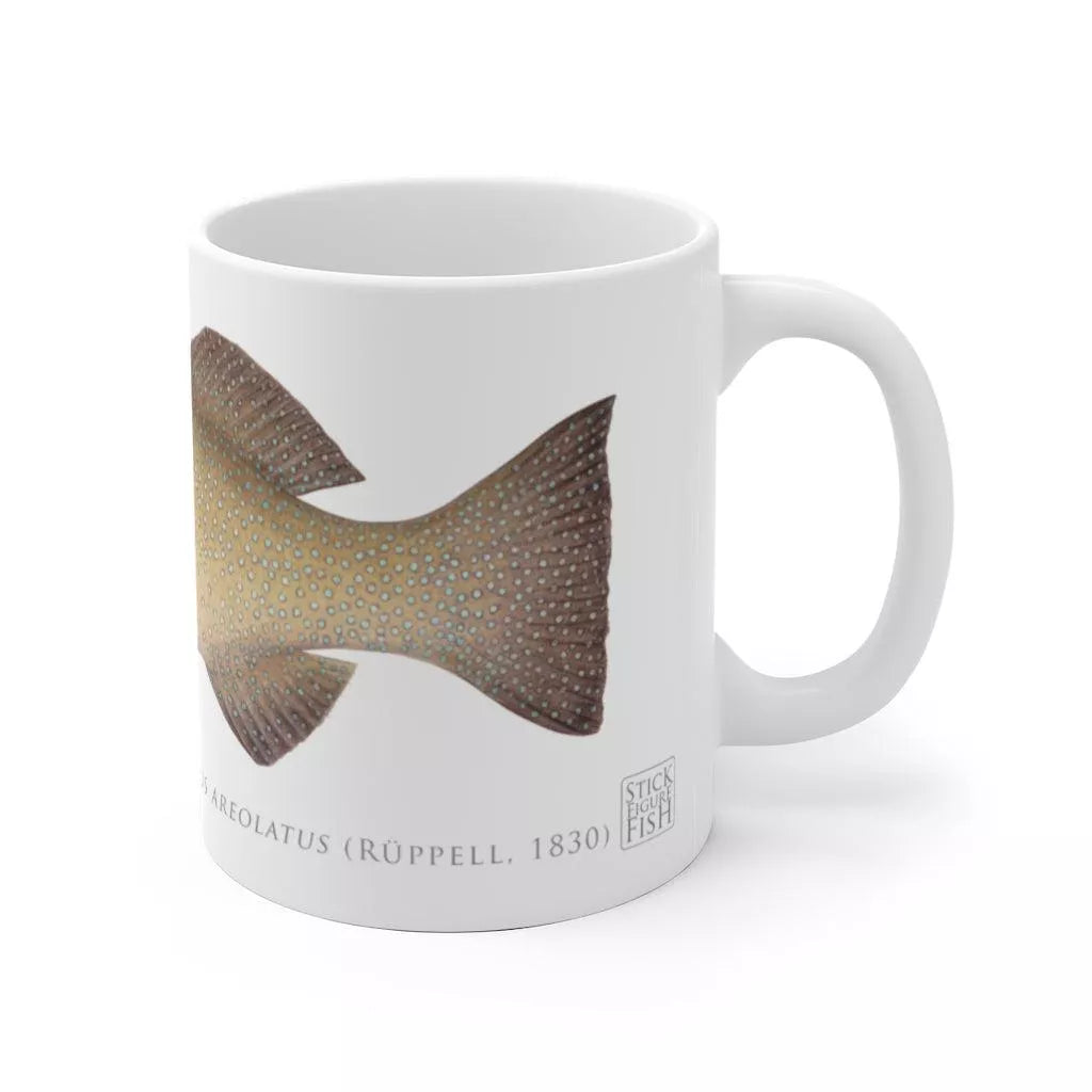 Passionfruit Coral Trout Mug-Stick Figure Fish Illustration