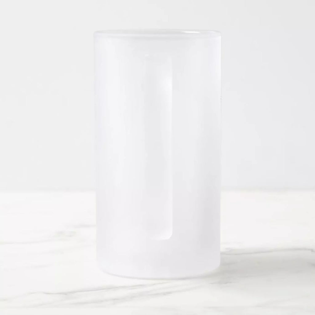 Rainbow Trout - Frosted Glass Stein - Stick Figure Fish Illustration