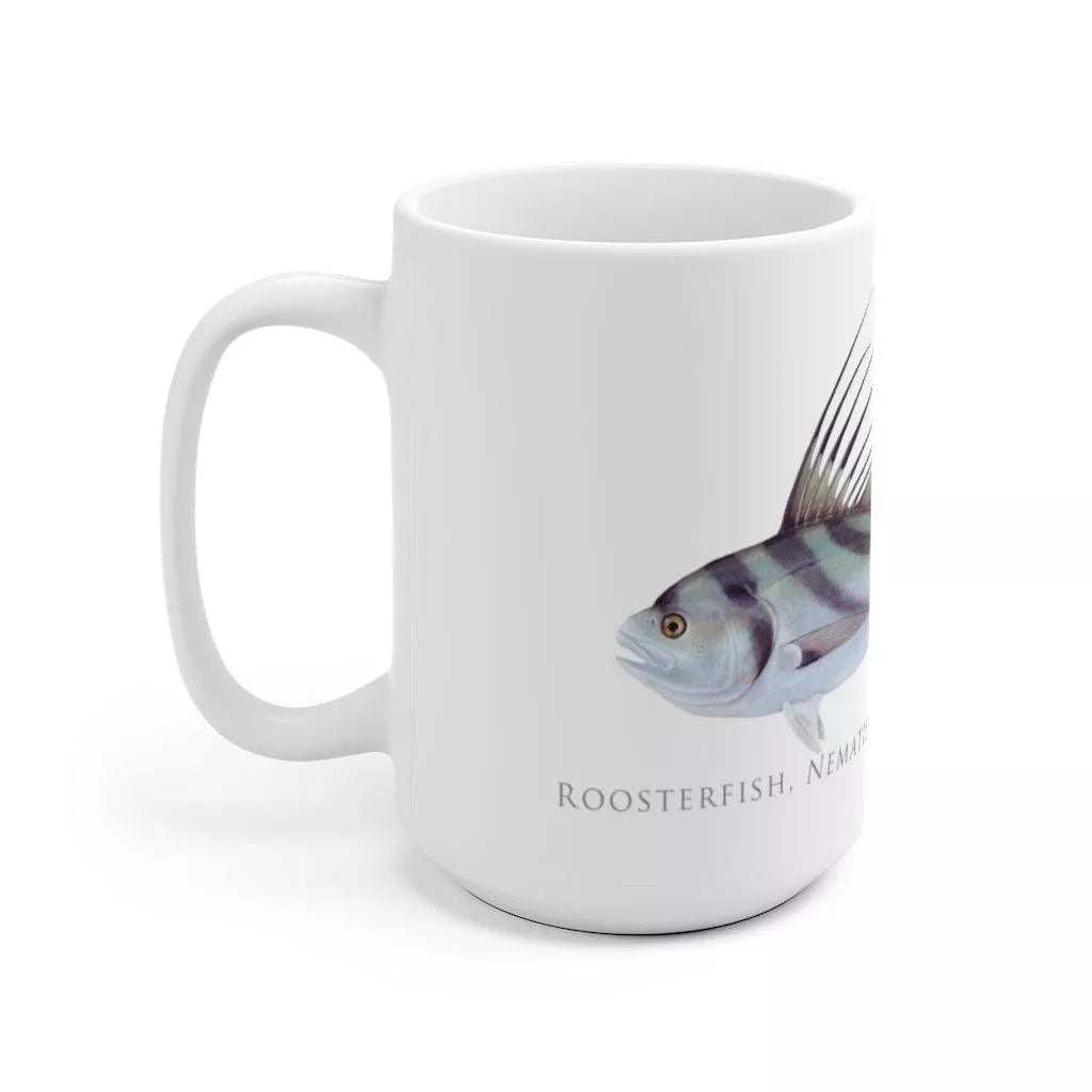 Roosterfish Mug-Stick Figure Fish Illustration
