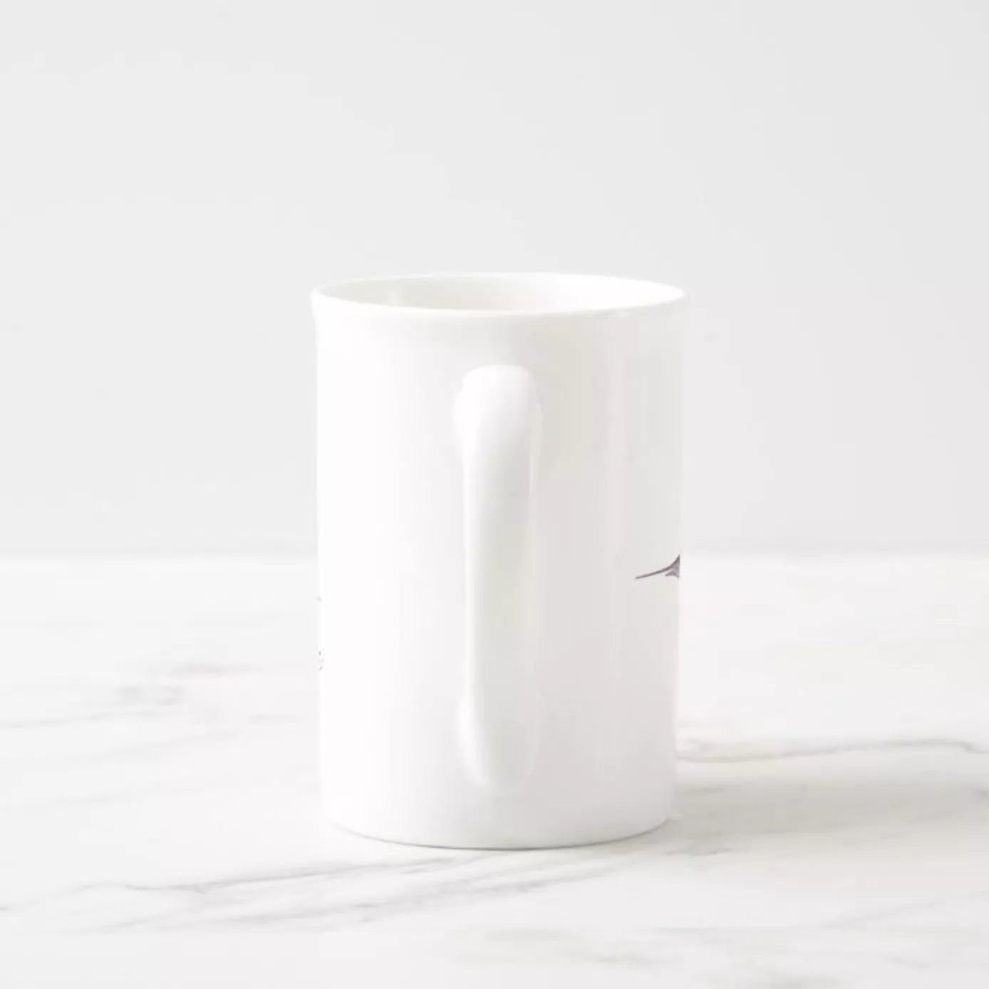 Sailfish - Fine Bone China Mug-Stick Figure Fish Illustration