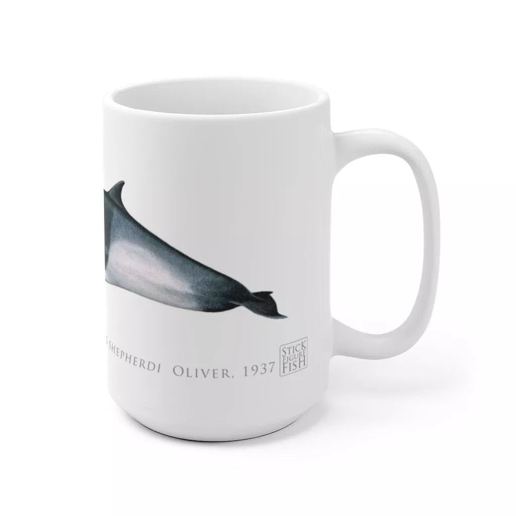 Shepherd's Beaked Whale Mug-Stick Figure Fish Illustration