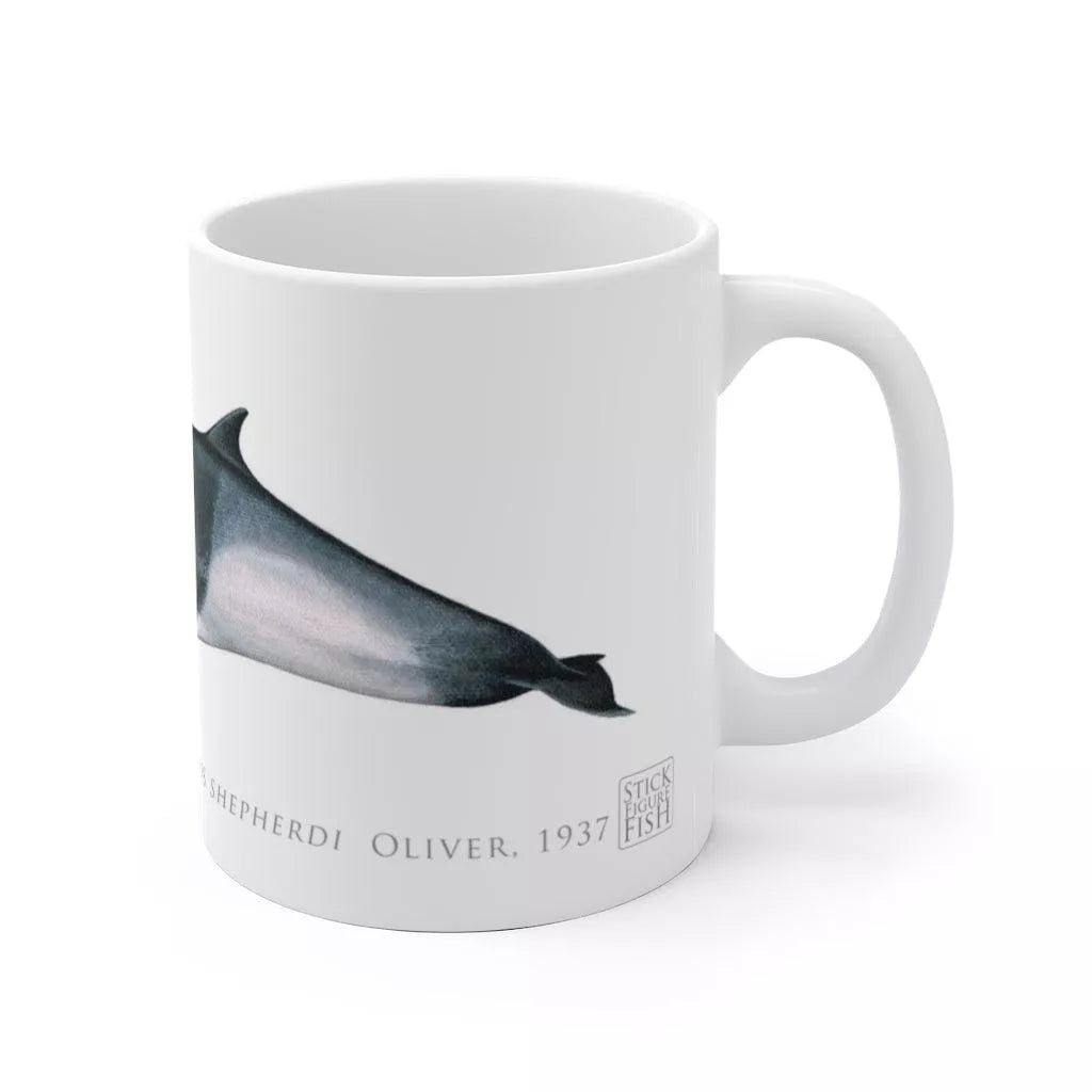 Shepherd's Beaked Whale Mug-Stick Figure Fish Illustration