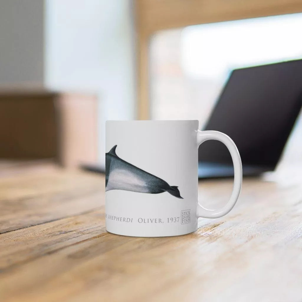 Shepherd's Beaked Whale Mug-Stick Figure Fish Illustration