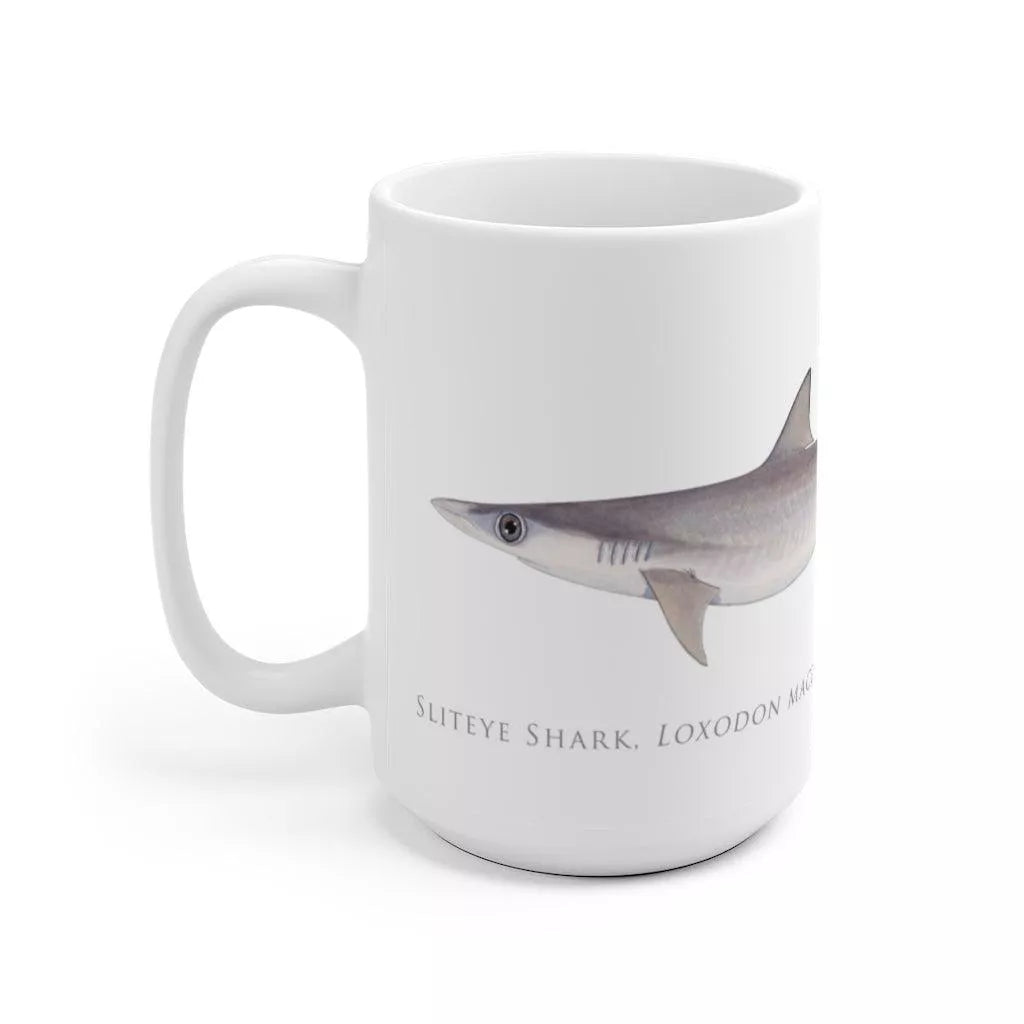 Sliteye Shark Mug - Stick Figure Fish Illustration