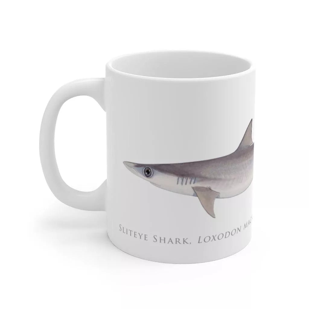 Sliteye Shark Mug - Stick Figure Fish Illustration