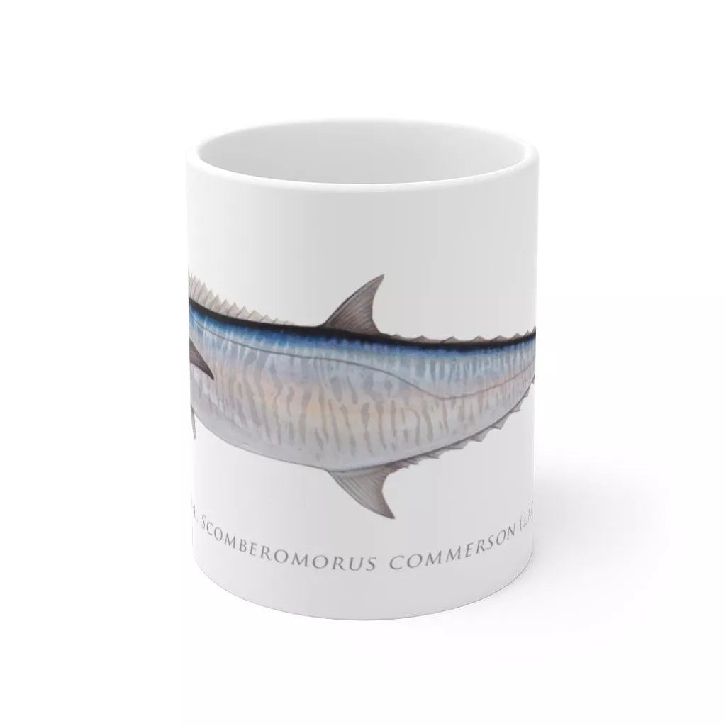 Spanish Mackerel Mug - Stick Figure Fish Illustration