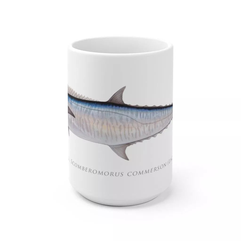 Spanish Mackerel Mug - Stick Figure Fish Illustration