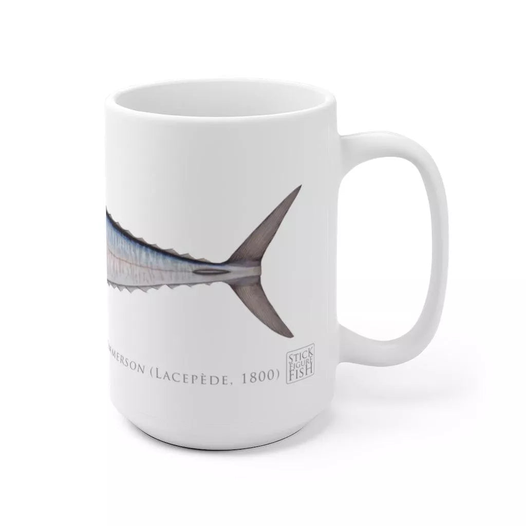 Spanish Mackerel Mug - Stick Figure Fish Illustration