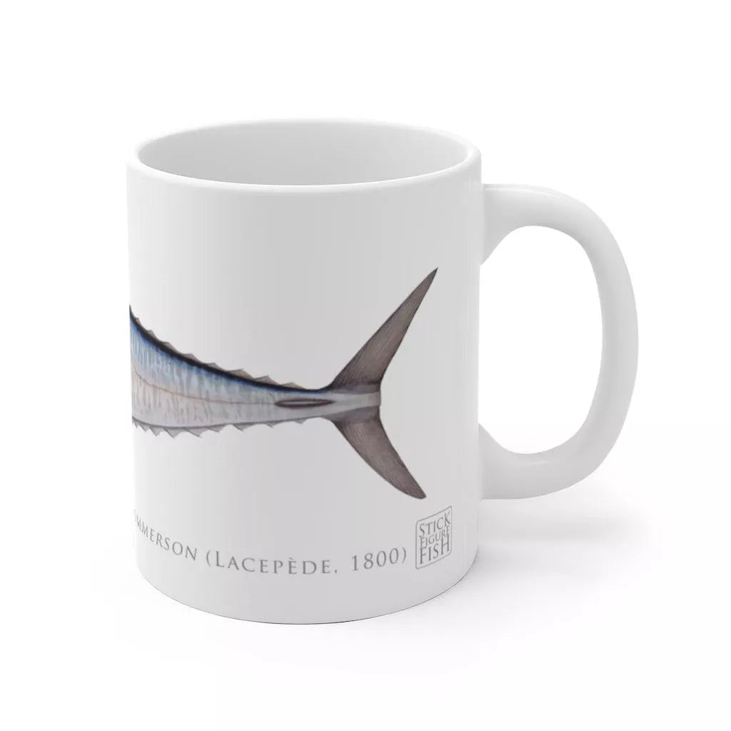 Spanish Mackerel Mug - Stick Figure Fish Illustration
