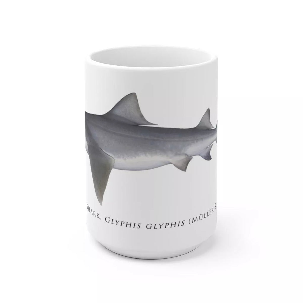 Speartooth Shark Mug-Stick Figure Fish Illustration