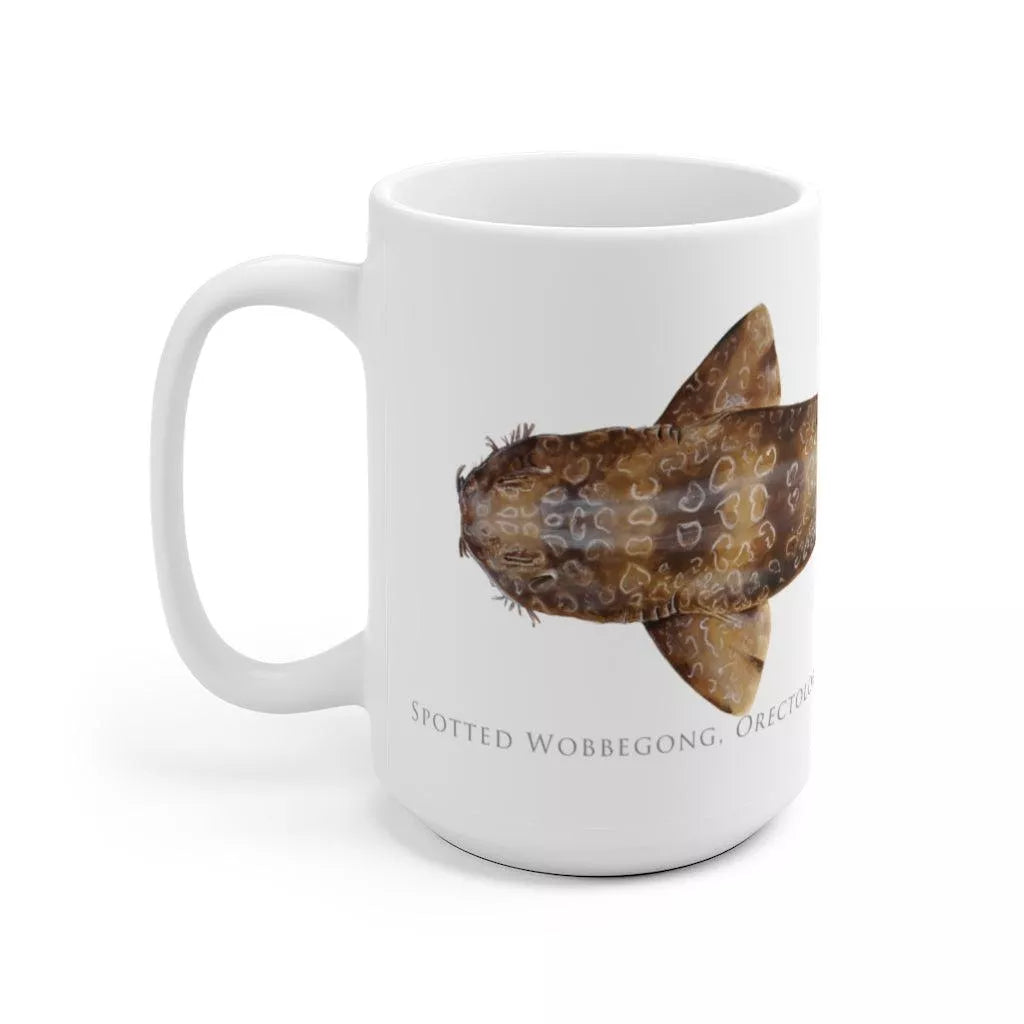 Spotted Wobbegong Mug-Stick Figure Fish Illustration