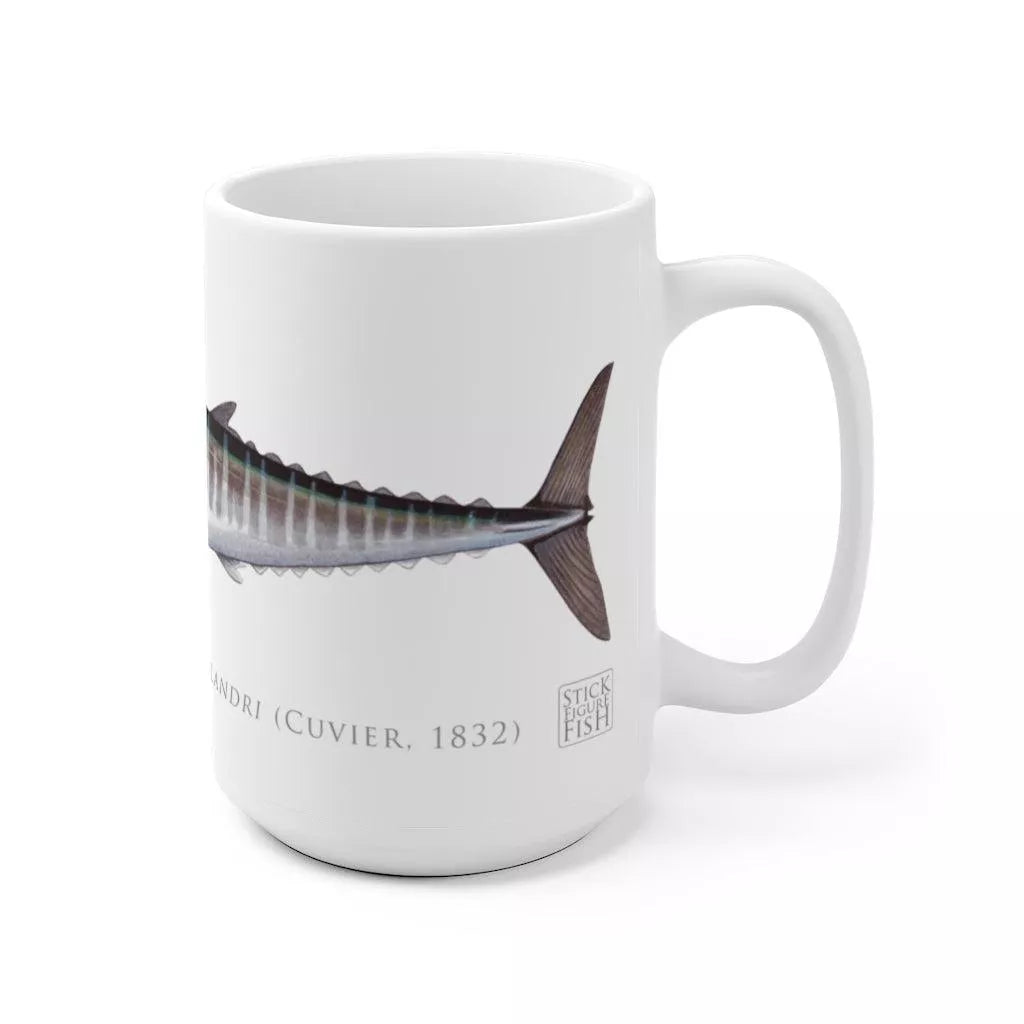 Wahoo No. 1 Mug-Stick Figure Fish Illustration