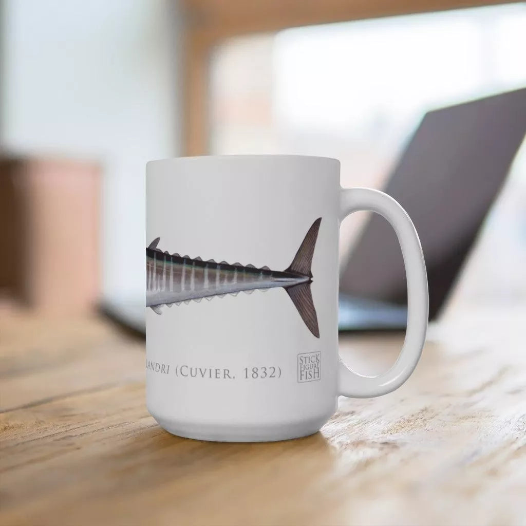 Wahoo No. 1 Mug-Stick Figure Fish Illustration