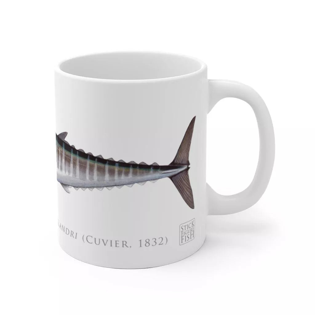Wahoo No. 1 Mug-Stick Figure Fish Illustration