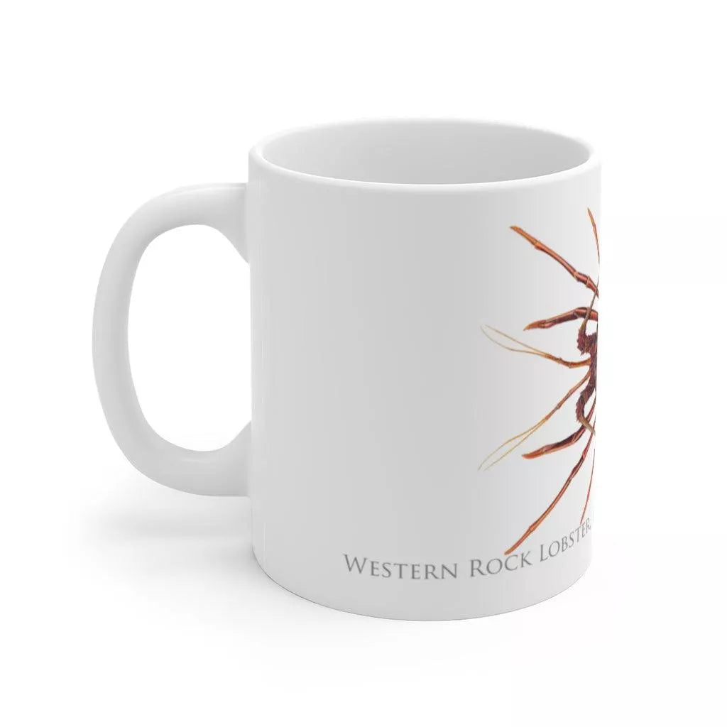 Western Rock Lobster Mug-Stick Figure Fish Illustration