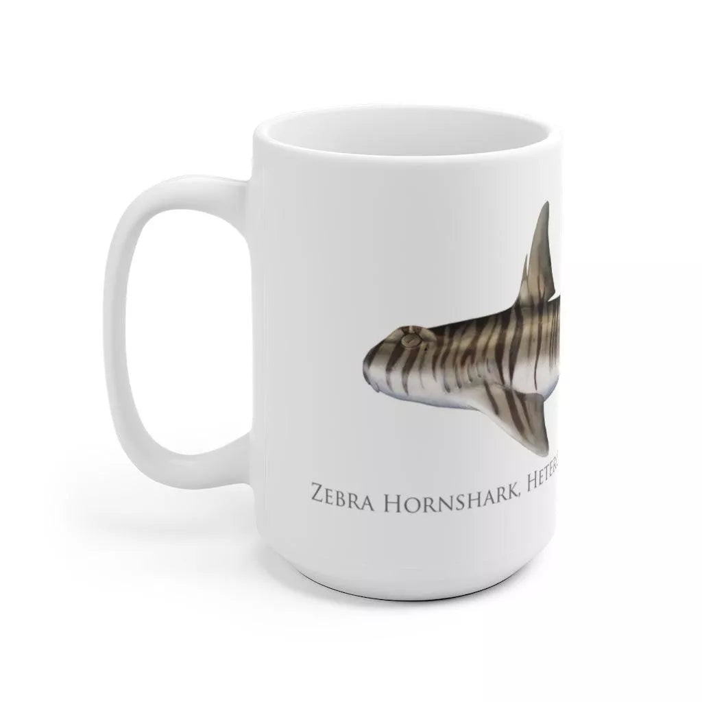 Zebra Hornshark Mug-Stick Figure Fish Illustration